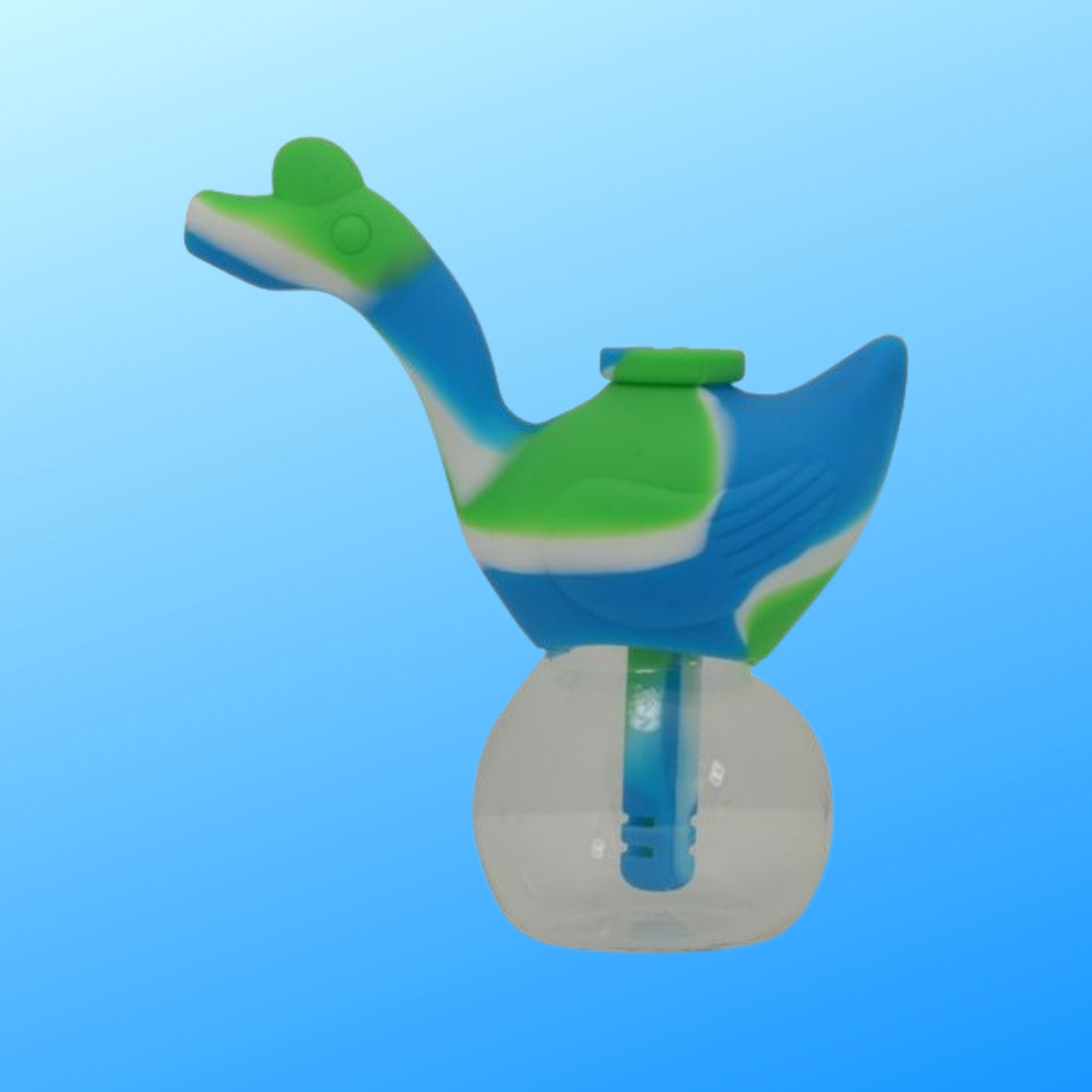 green and white silicone bubbler 