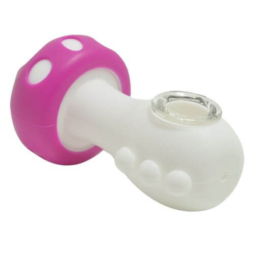 Purple Mushroom Silicone Pipe