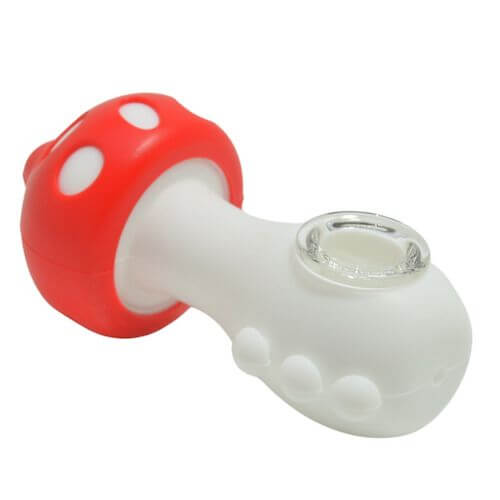 Red Mushroom Silicone Pipe