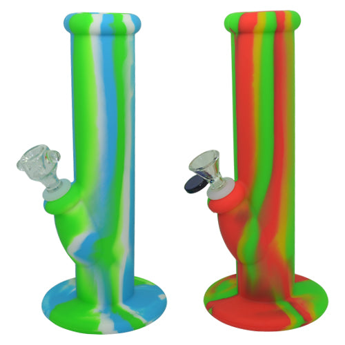 10 Inch Silicone Bongs with Glass Bong Bowl Piece