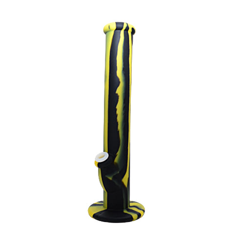 Silicone 14 Inch Bong Black Yellow