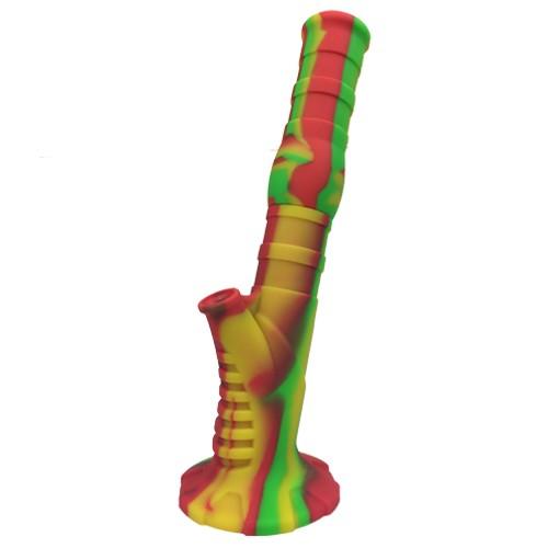 14 inch Rasta Silicone Bong Made of 2 Pieces 