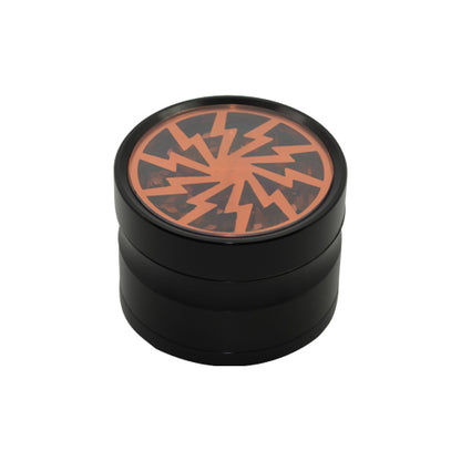 Orange Lightning Bolt 4 Piece Herb Grinder for Sale 