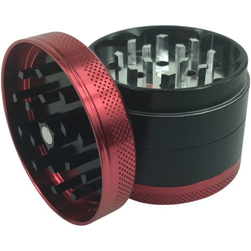 Red Multi-Color 4 Piece Herb Grinder 