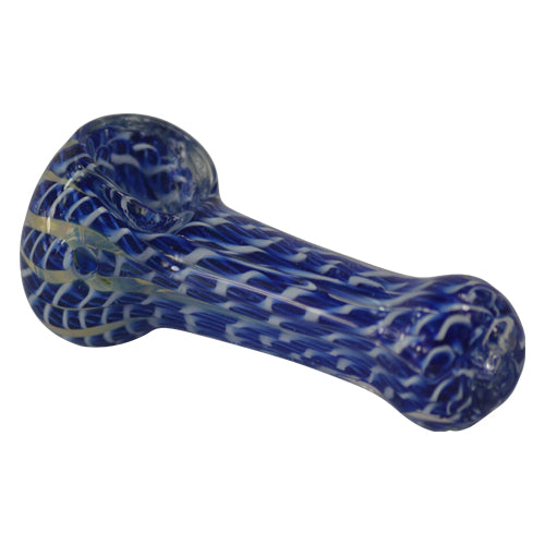 Blue Medusa Glass Spoon Pipe 