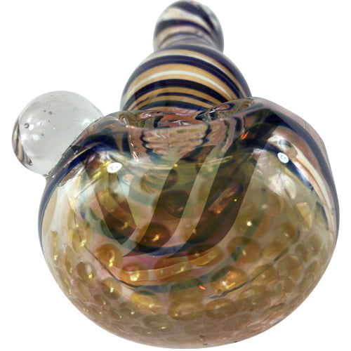 Blue Spiral Glass Pipe Spoon Design - Vape Vet Store