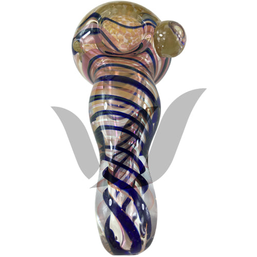 Blue Spiral Smokng Pipe made of borosilicate glass - Vape Vet Store