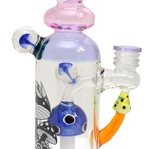 Cheech Mushroom Dab Rig With Percolator Up Close