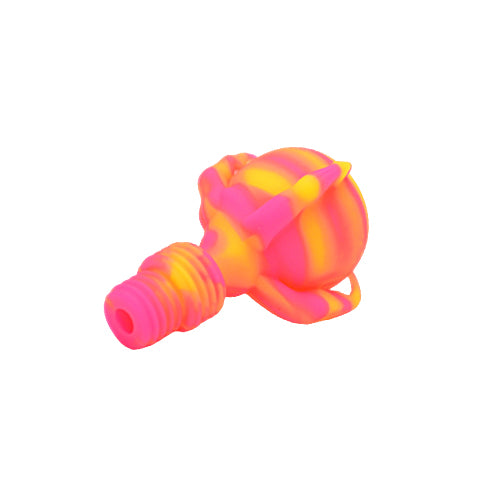 Pink and Yellow Dragon Claw Silicone Bong Bowl Piece