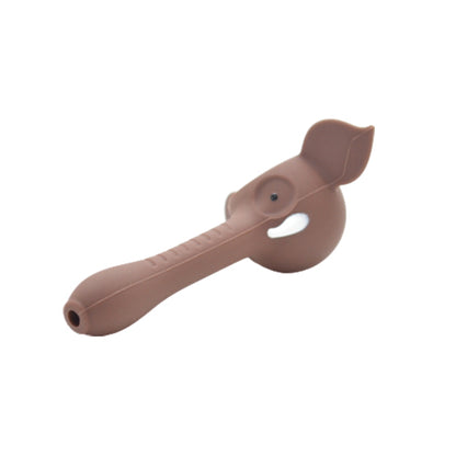 Elephant Silicone Pipes Brown