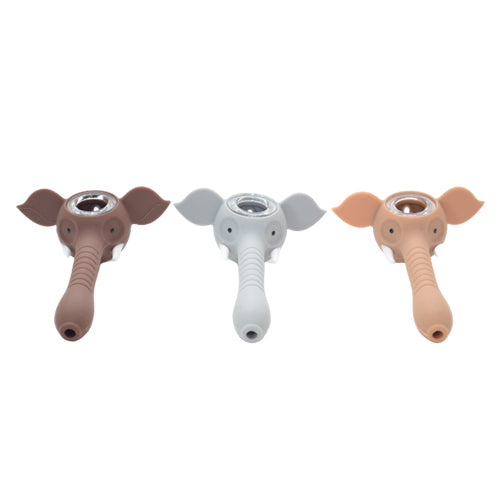 Three Different Color Silicone Elephant Pipe