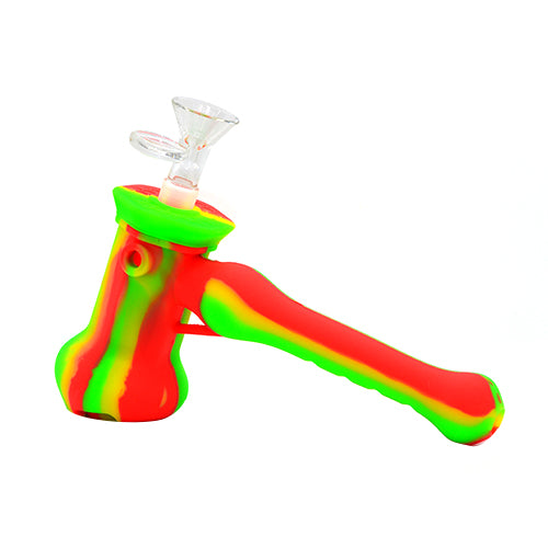 Rasta Hammer Bubbler Silicone Pipe 