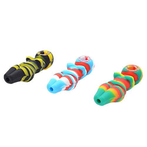 Three Different Color Silicone Naked Lady Pipes