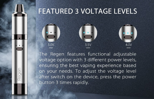 Yocan Regen Featured 3 Voltage Levels