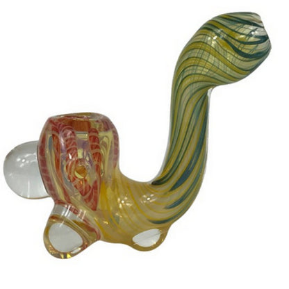 Red Sherlock Glass Pipe by Tedrow Glass