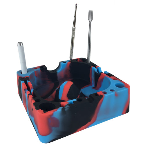 Silicone Ashtray with dab tools and dugout pipe - Vape Vet Store