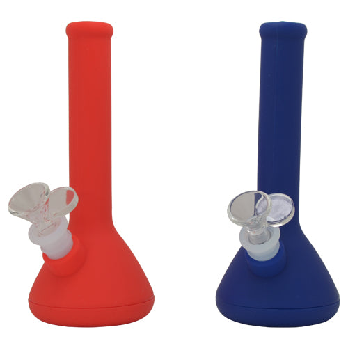 Silicone Beaker Bongs with Slide Pieces