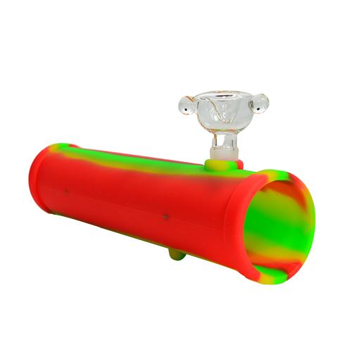 Silicone Steamroller Pipe with Bong Bowl 