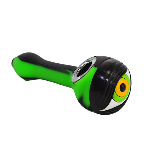 Green Black Silicone Eye Pipe