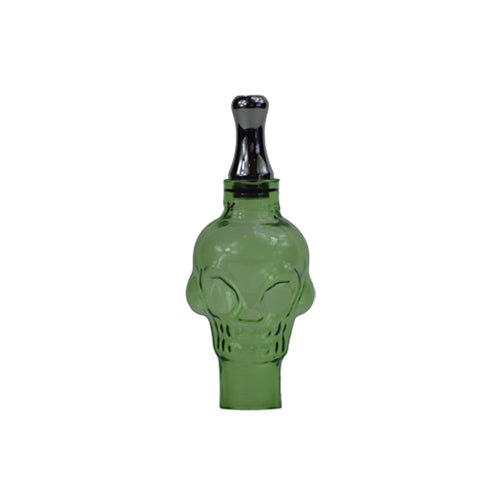 Green Skull Glass Globe - Vape Vet Store 