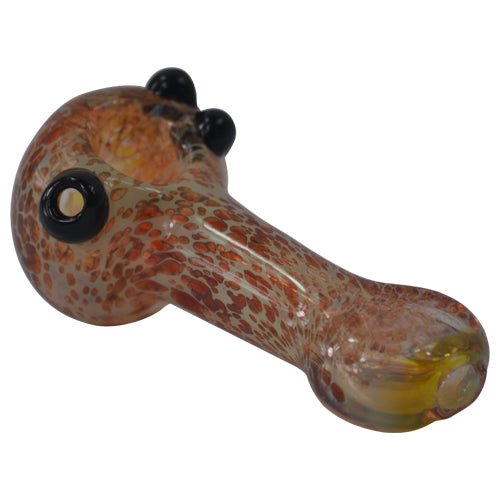 spotted spoon pipe with flute style mouthpiece 