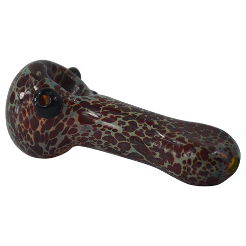 Spotted spoon pipe is made of high-grade borosilicate glass