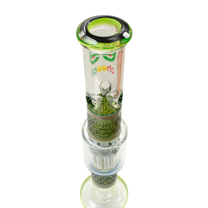 Tube of Double Percolator Bong by Cheech Glass 