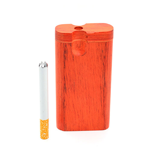 Orange Wood Turn Top Dugout Pipe 