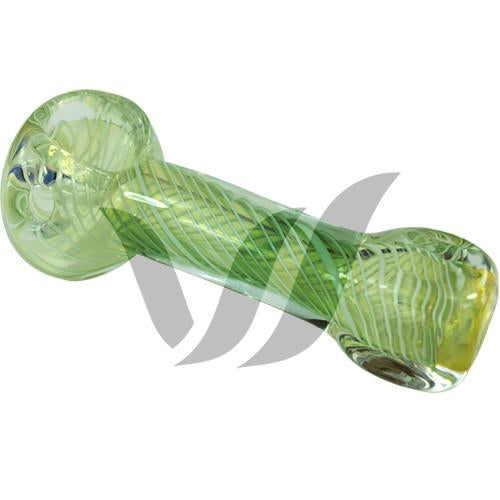 Green Twisty Glass Spoon Pipe - Vape Vet Store 