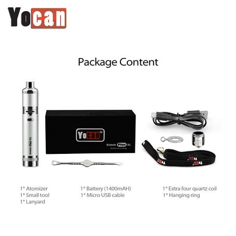 Yocan Evolve Plus XL Vaporizer Packaging Contents Included 