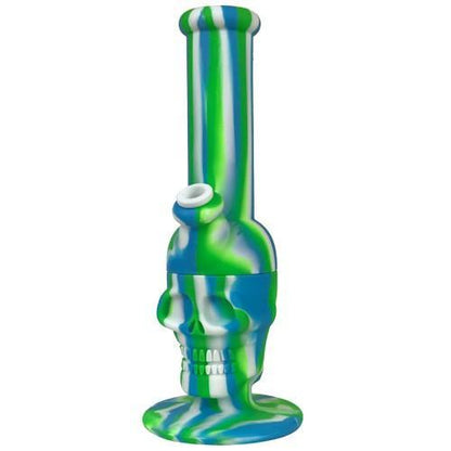 Green/Blue/White Badass Skull Bong for Sale - Vape Vet Store