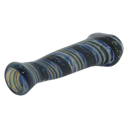 Black and Blue Chillum Swirl Pipe