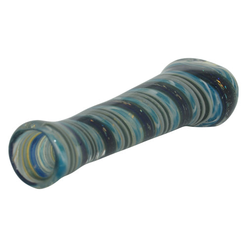 Black and Green Swirl Chillum Pipe