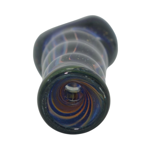 Caterpillar glass chillum pipe can pack a decent amount of dry herbs