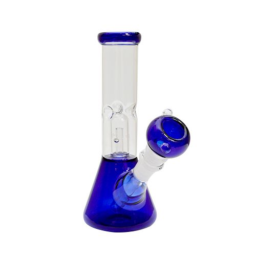 Blue Glass Bong with Percolator