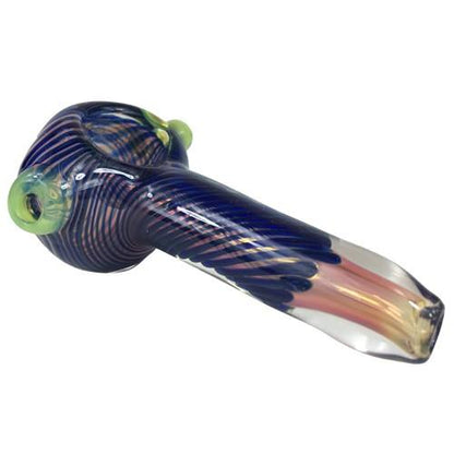 Blue Chameleon Glass Spoon Pipe