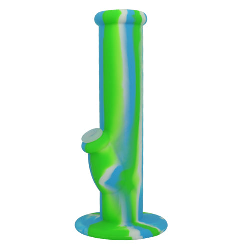 Blue Green White Silicone Bong 10 Inch