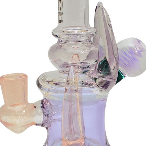 Cheech Glass Horned Dab Rig Up Close View