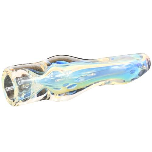 Color Changing Glass Chillum Pipe by Cherry Glass 