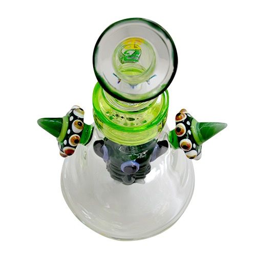 Dab Rig With Glass Devil Head Top View