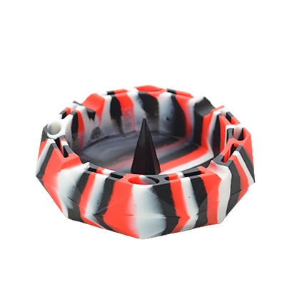 Silicone Debowler Ashtray Red Black White