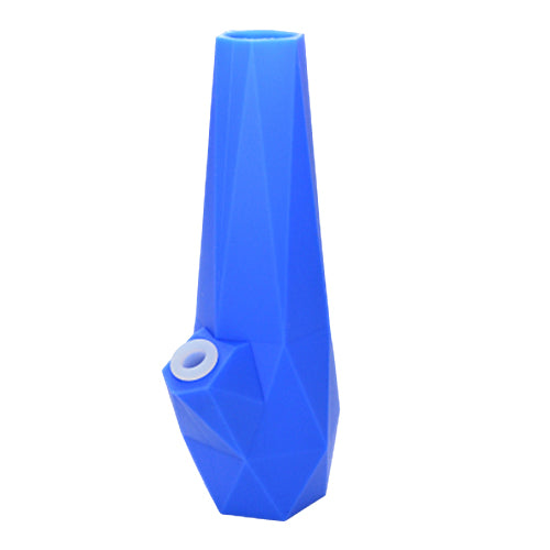 Blue Silicone Diamond Cut Bong