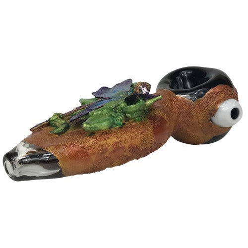 Electroformed Dragonfly Glass Spoon Pipe with Carb hole - Vape Vet