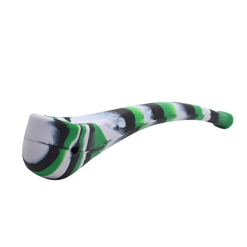 Silicone Gandalf Pipe Green Black and Grey