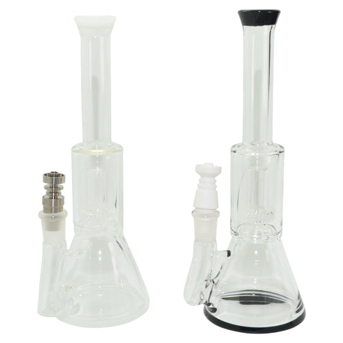 Glass Perculator Dab Rig with Domeless Nails