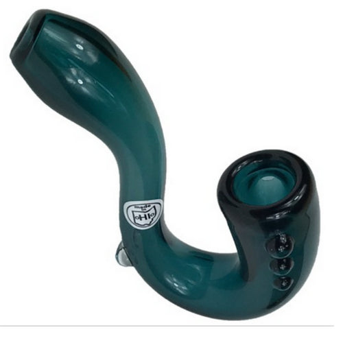 Teal Sherlock Pipe by Ohio Valley Glass 