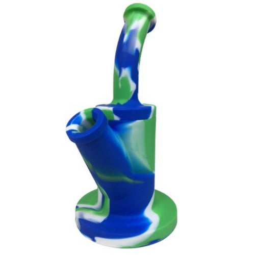 Green White Blue Silicone Dab Rig