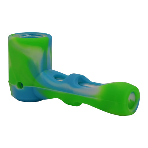 Green White Blue Glass Silicone Sherlock Pipe For Sale 