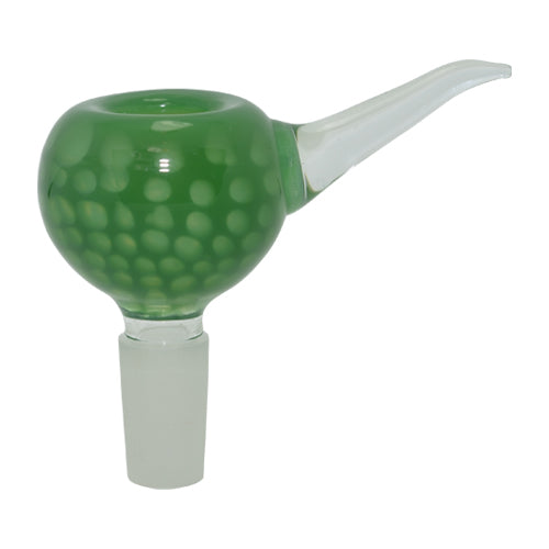 Green Glass Bong Bowl with a Hook