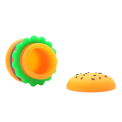 Open Lid View Silicone Hamburger Dab Container